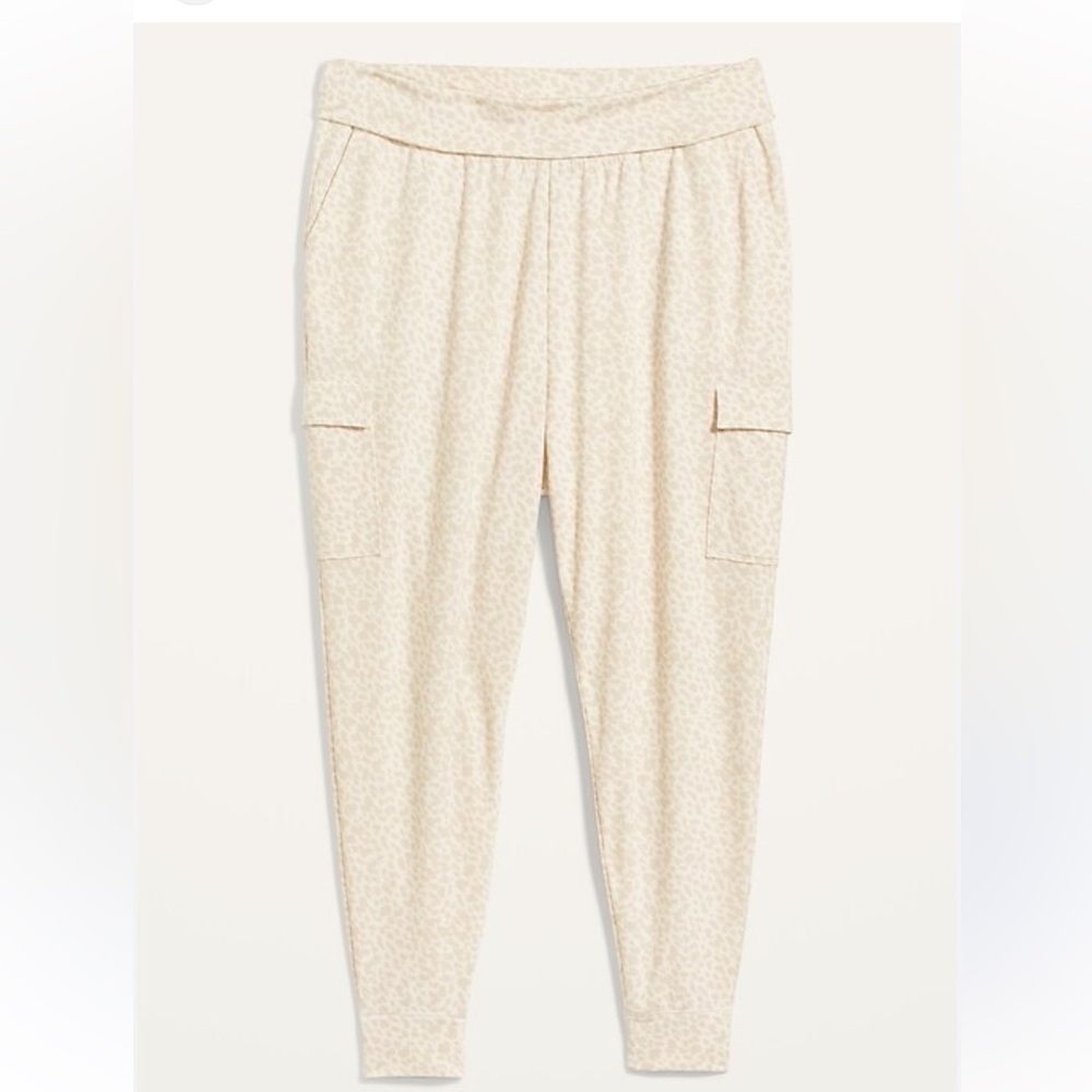 Old navy Mid-Rise French Terry Plus-Size Live-In Cargo Jogger Pants